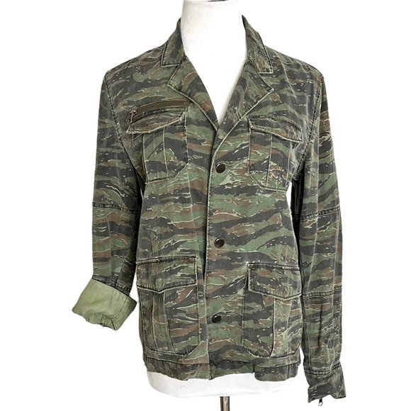 PAM & GELA Camo Army Utility Jacket Tencel Size Small Oversized Coat Cam… - Picture 15 of 16